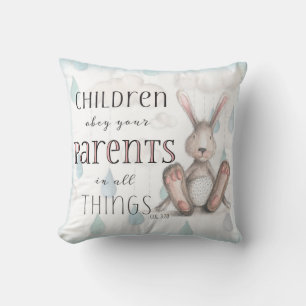 Coussin Enfants Personnalisés Obéissez à vos parents-Col 3