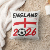 Coussin England 2026 Soccer Fan Design, Cross and Football (Couverture)