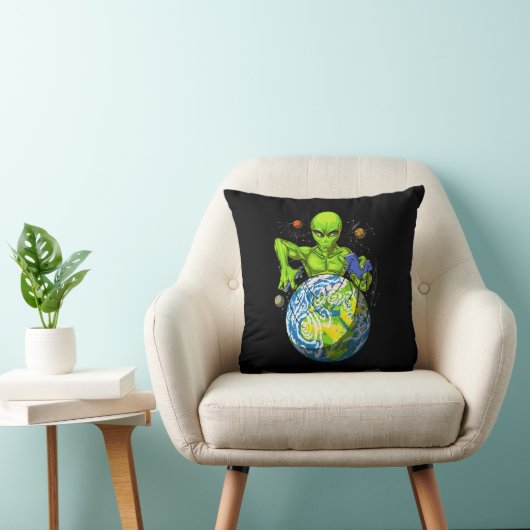 Coussin Enlèvement Alien Planète spatiale Conspiration OVN (Chaise)