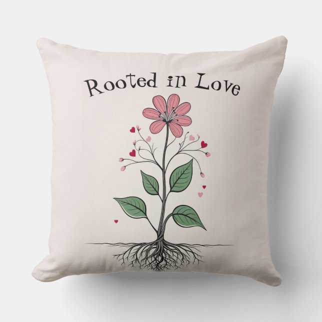 Coussin Enraciné dans l'amour (Recto)