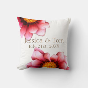 Coussin Enregistrer la date Cuisine florale personnalisée