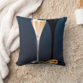 Coussin Enregistrer la date Verre et anneaux dorés (Couverture)