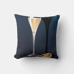 Coussin Enregistrer la date Verre et anneaux dorés