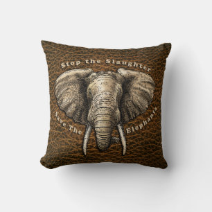 Coussin Enregistrer le graphique des éléphants