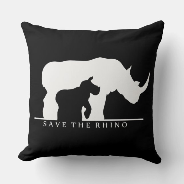 Coussin Enregistrer Le Rhino (Recto)