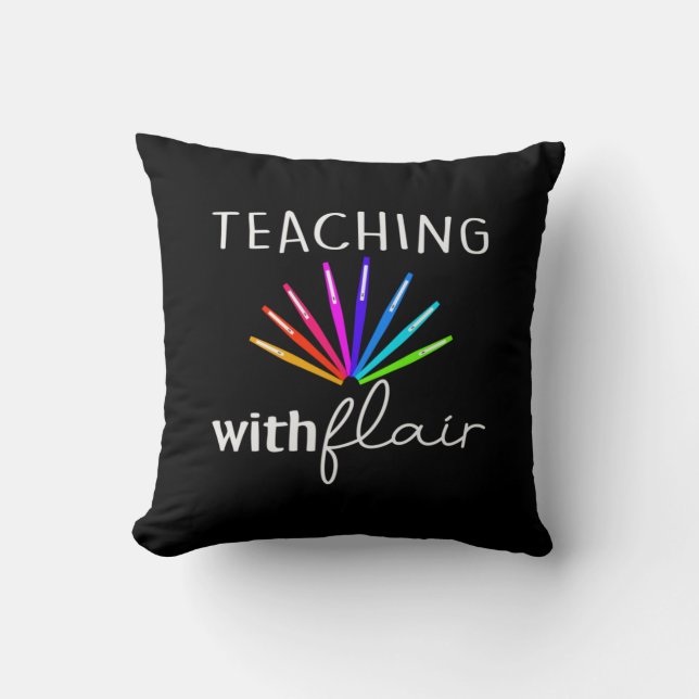 Coussin Enseignant Cadeau Enseignant Avec Flair (Recto)