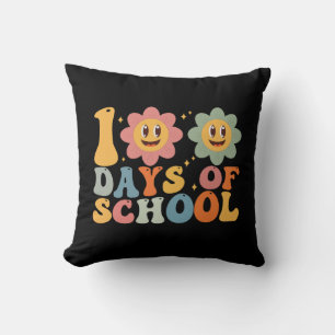 Coussin Enseignant Enfants Rétro Groovy 100 Jours D'école