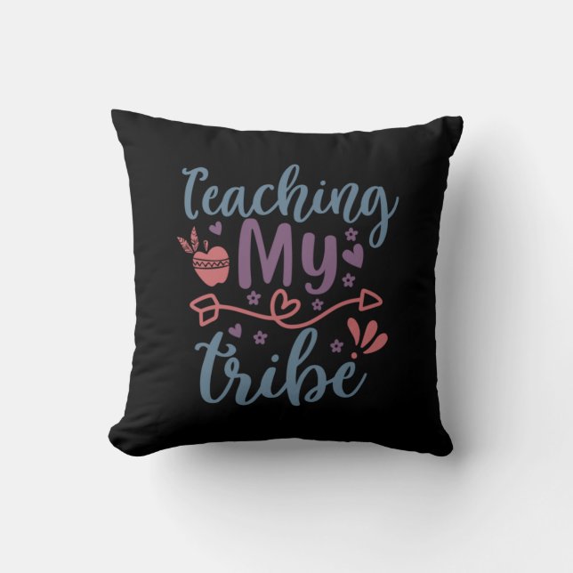 Coussin Enseignant L'Art Enseigner Ma Tribu (Recto)