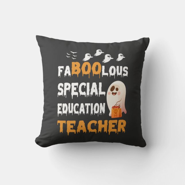 Coussin Enseignant spécialisé Faboolous-Halloween  (Recto)