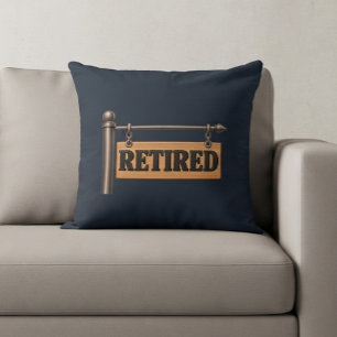 Coussin Enseigne suspendue en bois pour retraité