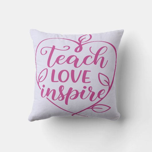 Coussin Enseigner l'amour Inspirer la conception de script (Verso)
