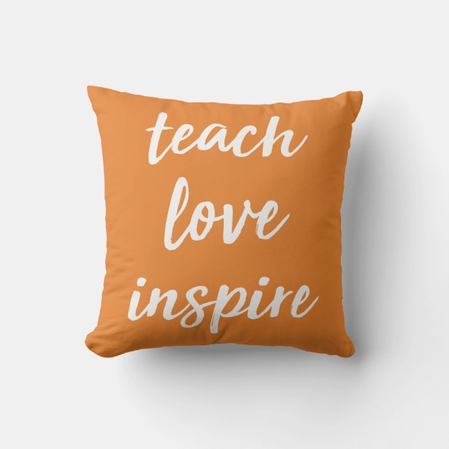 Coussin Enseignez l'amour inspirent | expression inspirée (Recto)