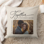 Coussin Ensemble Citation Couple Photo Neutre Crème (Couverture)