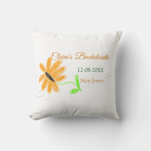 Coussin enterrement de vie de jeune fille ajoutez nom date (Recto)