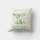 Coussin Enterrement de vie de jeune fille rayures vertes e (Verso)