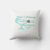 Coussin enterrement de vie de jeune fille Turquoise Margs (Verso)