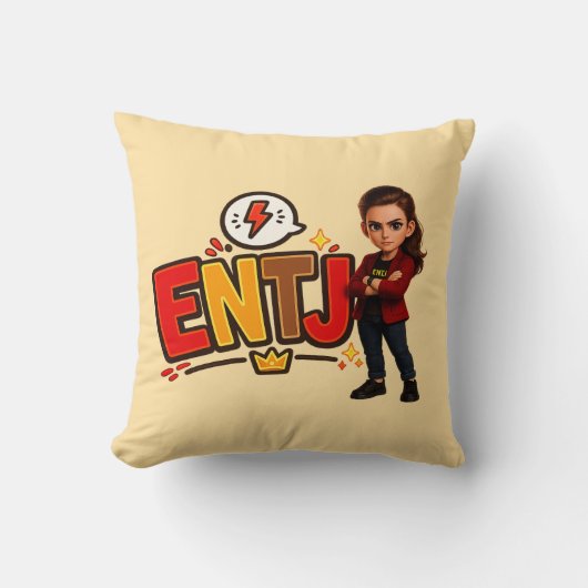 Coussin ENTJ — A Conquistadora Visionária (Recto)