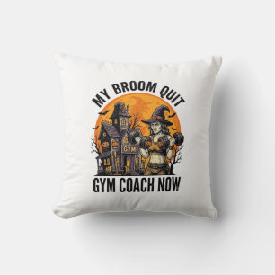 Coussin Entraîneur de Fitness Halloween Sorcière Citrouill
