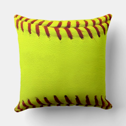 Coussin Entraîneur de l'équipe du softball jaune de footba (Verso)