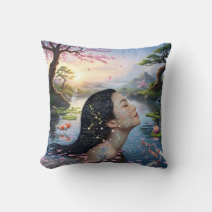 Coussin "Entre Blossom et Formule" - Un Portrait Numérique