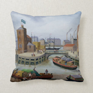 Coussin Entrée au dock du canal du régent
