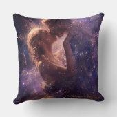 Coussin Entrelacés dans les étoiles et une étreinte d'amou (Verso)