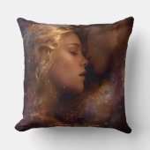 Coussin Entrelacés dans les étoiles et une étreinte d'amou (Recto)