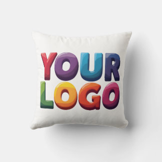 Coussin Entreprise de logo et de texte personnalisés simpl