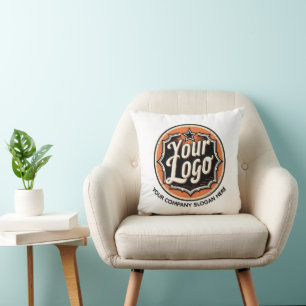 Coussin Entreprise de logo et de texte personnalisés simpl