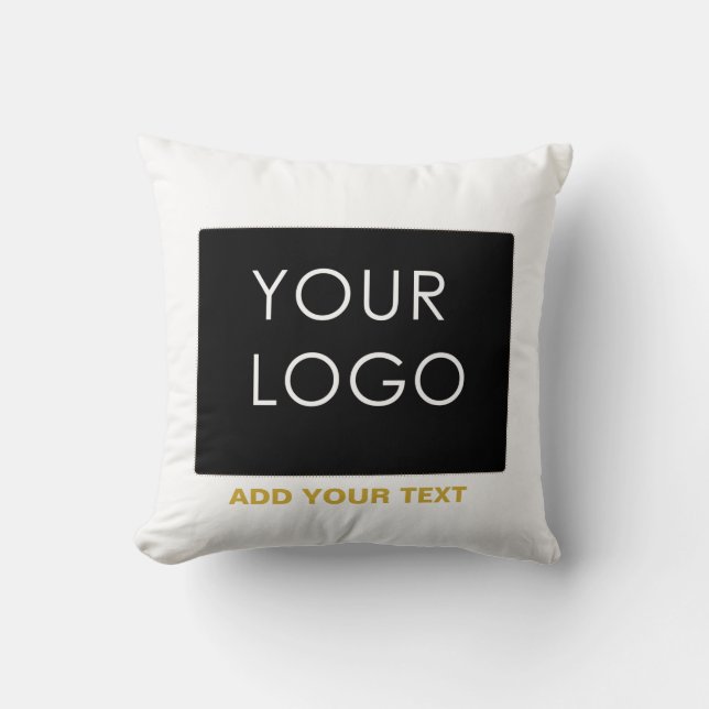 Coussin Entreprise personnalisable Ajouter un logo Blanc m (Recto)