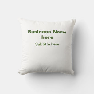 Coussin entreprise simple ajoutez votre nom texte q r code