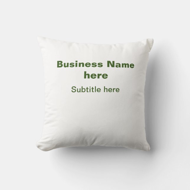 Coussin entreprise simple ajoutez votre nom texte q r code (Recto)