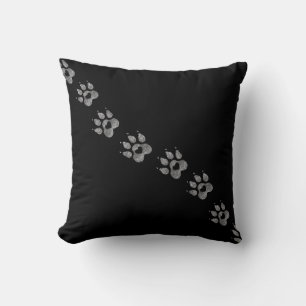 Coussin Entrez dans mon cœur Empreintes de pattes de chi