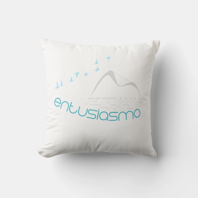 Coussin Entuenthousiasme | Collection de mots portugais (Recto)