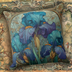 Coussin Envoûtement Iris Art Nouveau 