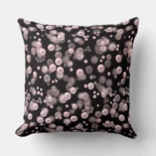 Coussin Éparcelles de perles roses et blanches sur velours