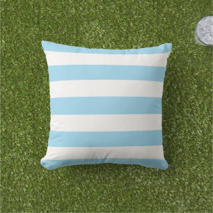 Coussin Epervier à lancer Motif à rayures blanches d'Aqua 