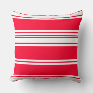 Coussin Épervier à projectile rouge cerise et blanc
