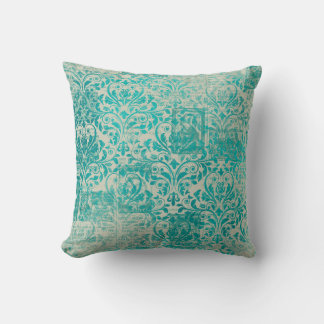 Coussin Ephemera Turquoise Paper Series Design 19