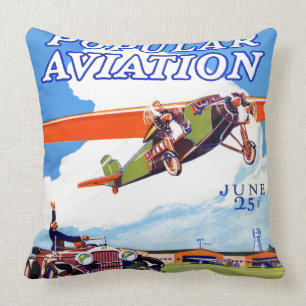 COUSSIN EPHÉMÈRE CLASSIQUE DE L'AVIATION RETRO DES ANNÉES 