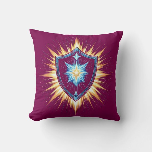 Coussin Epic Fantasy Shield with Radiant Energy Burst – Ma (Recto)