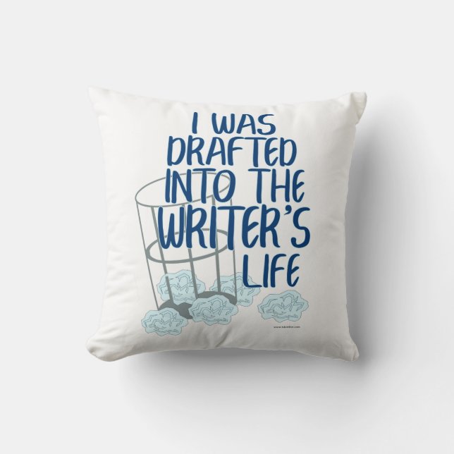 Coussin Epic Writers Life Draft Author Process Motto (Recto)
