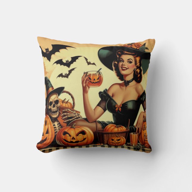 Coussin Épingle vintage d'Halloween (Recto)