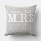 Coussin Épouse sous les étoiles toujours droite Accent Cou (Recto)