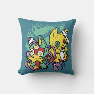 Coussin Épouvantablement mignon Chats monstrueux Hallowe