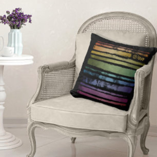 Coussin Equality Love Rainbow Brush Strokes LGBTQ ID656