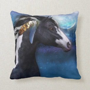 Coussin équin de cheval d'esprit, art d'imaginair