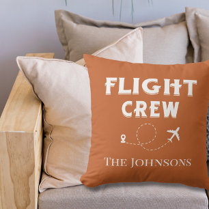 Coussin Équipage de vol Avion en terre cuite personnalisé