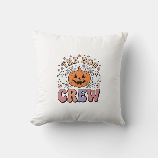 Coussin Équipage fantôme d'Halloween Mignon Effrayant Vint (Recto)