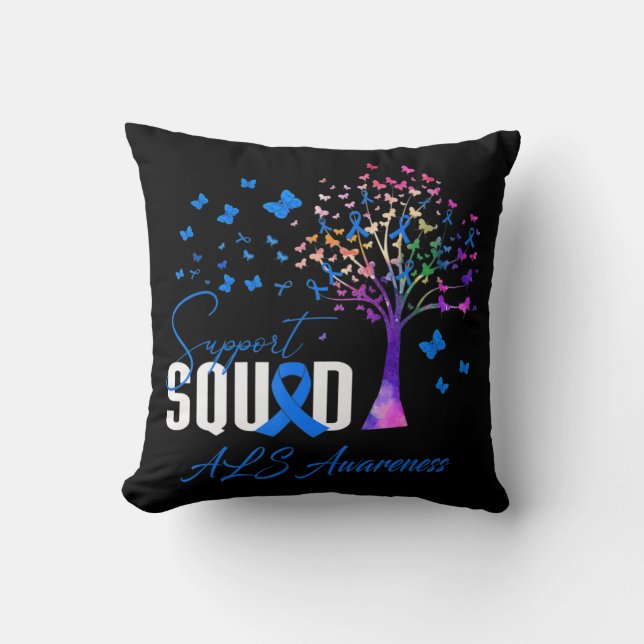Coussin Équipe D'Appui À La Sensibilisation À L'Als (Recto)